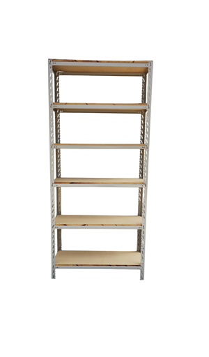 Estante Monta Carga (2,00 x 0,90 x 0,30 m) com 6 prateleiras para 130 kg cada uma.